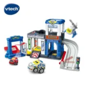 【英國 Vtech 】聲光城市嘟嘟車-城市警察局軌道組