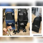 寵物推車、⚠️前網拉鏈密封寵物不會鑽漏洞🤣狗狗推車、可分離式推車🎁贈多功能置物杯架