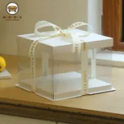 錦盛實木家居 免運/附發票 禮品盒 生日蛋糕盒 收納盒 網紅積木防塵套零食大禮盒榴蓮包裝盒花束全透明生日蛋糕包裝盒子