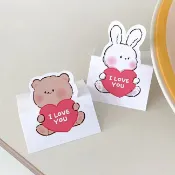 [Day's select] I Love You 小熊與兔子愛你貼紙 告白貼紙 封口貼 出貨貼紙 包裝貼 情人節 七夕