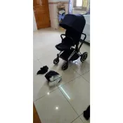 Cybex priam大推車 含Aton 5新生兒提籃及ISOFIX固定底座 深藍色 大輪 雙向 可平躺