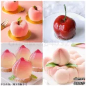 台灣批發 烘焙模具 水蜜桃巧克力壽桃模具矽膠屁桃子雪糕冰淇淋櫻桃仙桃奶凍慕斯果凍模