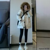 免運  韓國代購🔊零下-20度🔥羽絨外套女 20防寒長版外套 工裝羽絨棉服女冬季小個子棉衣2025新款大毛領棉襖加厚