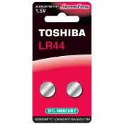 愛樂購 【東芝Toshiba】LR44鈕扣型A76鹼性電池2粒裝(1.5V鈕型電池 無鉛 無汞)