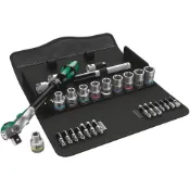 (店+)【Wera】特價組 德國Wera 8100 SC 6 Zyklop 1/2“ 4分公制 棘輪起子套筒扳手工具組 28件組