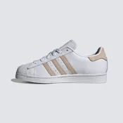 ADIDAS ORIGINALS 愛迪達 阿迪達斯 三葉草 女休閒運動鞋-白粉色 SUPERSTAR W-IG4540