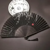 協貿國際日用品生活11館 扇子男生霸氣防身古風折扇易開合金屬折扇鈦合金扇子手抓防身神器