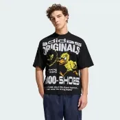 【adidas 愛迪達】Duck Gfx Tee 男女 T恤 運動上衣 休閒短袖 亞版 純棉 印花 黑(KG6438)