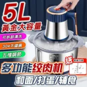 【源一商社】110V不鏽鋼絞肉機 5L家用碎肉機 攪拌機 電動攪拌器 容量絞肉機 絞餡碎菜器 電動料理機
