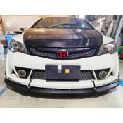 蔓森✌適用CIVIC 8代喜美 競速版 消光黑 前下巴 前鏟 前定風翼 前擾流板 下擾流板 保險桿 改裝下巴 通用下巴✌