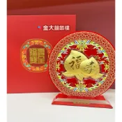 金大囍銀樓現貨9999黃金1克=0.27錢壽桃福壽壽桃黃金禮盒神明答謝金牌長輩壽辰生日禮物中秋節賀禮