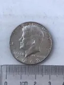 美國1968粘肯尼迪半圓銀幣40%銀～-158886
