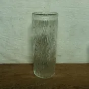特價 WH8530【四十八號老倉庫】全新 早期 台灣 木紋 玻璃 花瓶 高25cm 1瓶價【懷舊收藏拍片道具】
