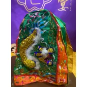 手蔥衣龍袍綠色1尺4長龍袍關聖帝君 文衡聖帝 東嶽大帝 范府千歲 侯千歲
