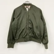 【DOKODEMO】GAP PrimaLoft飛行外套/MA-1軍用卡其色S古著）