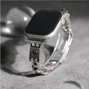 【ALL TIME 完全計時】鈦手作系列 鎖頭鈦鏈 Apple watch通用錶帶 Ultra S11 S10
