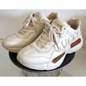 Gucci Rhyton 正品 腰帶 老爹鞋 G9 LOGO 米色 皮鞋 古馳 運動鞋 休閒鞋 精品鞋 男鞋 US10
