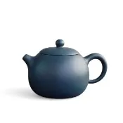 【台灣製造 鶯歌陶藝】小西施壺  蒼暮藍(茶具 茶壺 朱泥 紫砂 茶海 公道杯 泡茶壺)