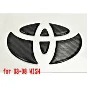 方向盤 For 03-08 TOYOTA WISH 真碳纖維 實體嵌入方向盤 原廠徽章 貼紙