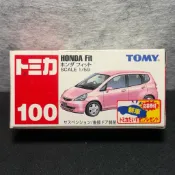 Tomica多美小汽車 100 本田 HONDA Fit 粉紅色 稀有舊藍標（2002絕版車）