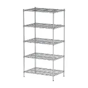 【dayneeds 日需百備】荷重型 90x60x180公分 電鍍（鎖管）五層架(鐵力士架/收納層架/展示架/層架/鐵架)