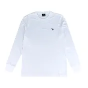 Paul Smith 經典刺繡彩色斑馬小LOGO棉質長袖T恤(男/白)