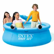全球選品1館 生活百貨 intex 26102 6尺鯨魚碟形水池 兒童充氣可愛造型水池 戶外泳池