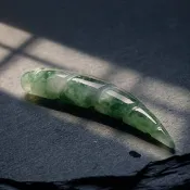 冰種飄藍花翡翠龍牙 | 天然緬甸玉A貨翡翠 | 送禮