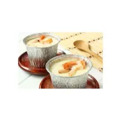 (店+)【嚴選SHOP】 10入 含蓋 210 鋁箔杯 鋁箔容器 茶碗蒸 蒸蛋杯 蛋糕杯 年菜 甜點杯 氣炸鍋配件 H210-A