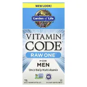 【iHerb】生命花園, Vitamin Code®，RAW One™，男性每日一次多維生素，75 粒素食膠囊