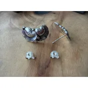 補貨上架🔺 GEORG JENSEN 喬治傑生 No.50A 雙葉葡萄葉 純銀針式耳環（夾式改針）｜925純銀｜丹麥製