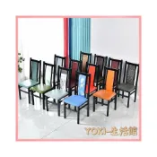 (店+)🔥熱銷新款 家用餐桌椅 書桌椅 餐廳椅 靠背椅 椅子 新中式飯店餐廳靠背酒店椅子小吃燒烤店餐椅食堂快餐桌椅早餐店椅