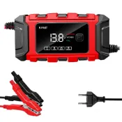 E-FAST 汽車電池充電器 12V/6A 全自動維護器便攜式涓流脫硫器,適用於 2026 年摩托車鉛酸