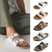 【BIRKENSTOCK 勃肯】Arizona 雙帶扣環合成皮露趾拖鞋 男女 亞利桑那 一般寬平底休閒百搭涼鞋