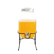 【FOREVER 鋒愛華】夏天必備派對玻璃果汁飲料桶-含桶架(4L)