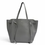 【DOKODEMO】全新狀態 ★ CELINE 18902 Cabas Phantom 小號 Logo 軟粒小牛皮手提包，灰色，義大利製造，女士款，附防塵袋。
