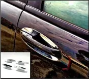 圓夢工廠 賓士 S W220 S280 S320 S350 S400 1998~2005 車門防刮門碗把手內襯貼 鍍鉻銀