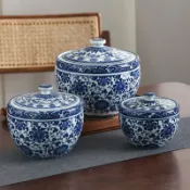 全球選品1館 生活百貨 景德鎮高溫裝豬油罐家用耐高溫陶瓷帶蓋葷油罐子油潑辣子辣椒油