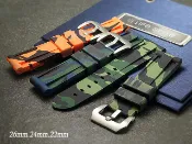 【時間探索】 Panerai 沛納海 代用 高級矽膠錶帶特殊迷彩版 ( 26mm.24mm.22mm)