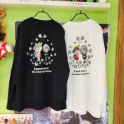 鬼太郎 眼球老爹 日牌日系男女T恤印花上衣長袖寬袖棉圓領寬鬆卡通衣服大學t衛衣