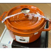 稀有肉桂色  法國製 鑄鐵鍋 Staub 尺寸28公分  超美全新