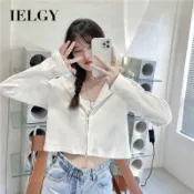 IELGY 女式長袖拉鍊連帽衛衣