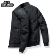 現貨速發#短版上衣 保羅羽絨服男士冬季新款輕薄立領白鴨絨外套寬鬆抗寒保暖素色棉服 夾克外套  街頭風外套