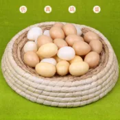 仿真水果模型 仿真蔬菜 模擬雞蛋模型塑膠假雞蛋兒童玩具過家家早教白雞蛋鴨蛋廚房菜道具