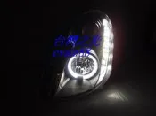 《※台灣之光※》全新INFINITI G35 03 04年前期4門 4D LED燈眉R8樣式魚眼投射晶鑽大燈組