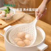ANNE丨生活用品丨廚房周邊丨耐高溫日式大漏勺【WI1345】撈餃子漏網勺 面條焯水篩火鍋勺 麻辣燙過濾網篩 長柄撈面