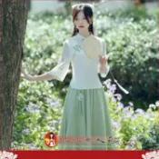 古典清雅改良女唐裝上衣棉麻刺繡盤扣簡約優質純色中式七分袖旗袍漢服｜飛煙 白色 M-4XL｜水水女人國
