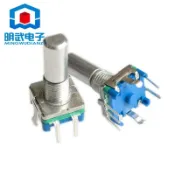 【滿299元免運】旋轉編碼器 編碼開關/EC11/音響數字電位器 帶開關 五腳柄長20MM