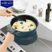 日本milli-one超輕量鑽石塗層100萬耐刮雙導流口深炒鍋 28cm IH爐可用(百萬耐磨  可用鐵鏟)