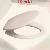 (店+)【Derek 德瑞克衛浴】Derek德瑞克 2035 下鎖式 抗菌 馬桶蓋 馬桶座 米色 白色 適用型號 C550 C555